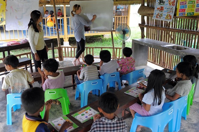 A class in Siem Reap province, Cambodia(Photo: AFP/VNA)