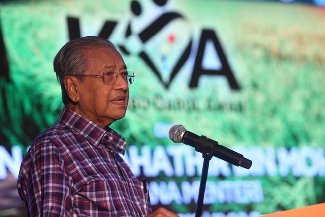 Prime Minister Mahathir Mohamad speaks during a press conference on May 25 (Source: Bernama)