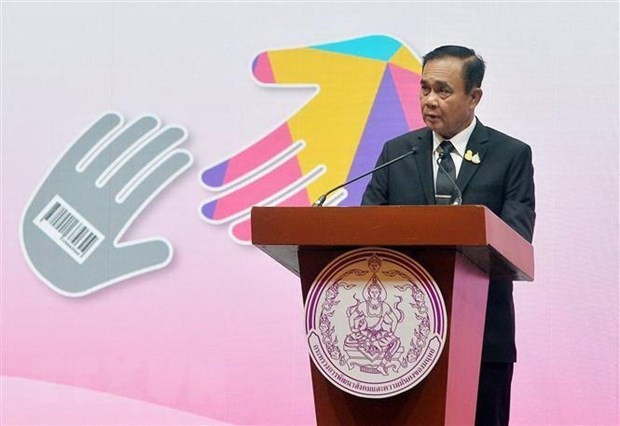 Thai Prime Minister Prayut Chan-o-cha commits to work for the nation following his re-election as the prime minister. (Photo: Xinhua/VNA)