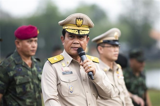 Thailand’s junta chief General Prayut Chan-o-cha  speaks at the Lopburi military base in December 2019 (Photo: AFP/VNA)