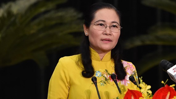 Chairwoman of HCMC People’s Council Nguyen Thi Le delivers a closing statement of the 15th session of the 9th Ho Chi Minh City People’s Council on July 13 (Photo: SGGP)