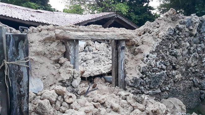 The earthquakes damaged homes in Batanes.  (Photo: BBC)