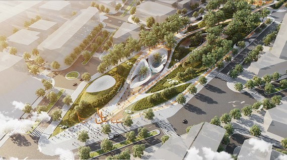 An artist’s impression of the second prized design of September 23 Park