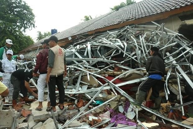 Tsunami caused severe damage in Banten, Indonesia, in December 2018 (Photo: VNA)