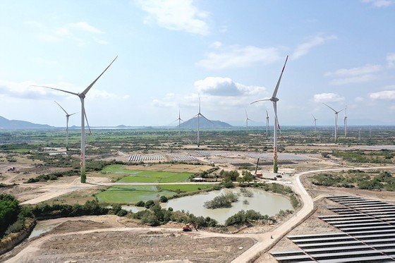 A wind power plant in Ninh Thuan province (Photo: SGGP)