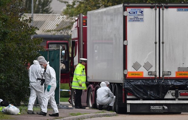 At the scene in Essex (Photo: AFP)
