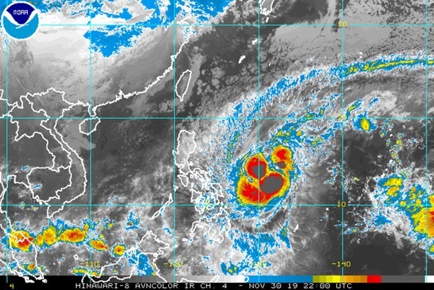 Satellite image of Typhoon Kammuri (Photo: NOAA)