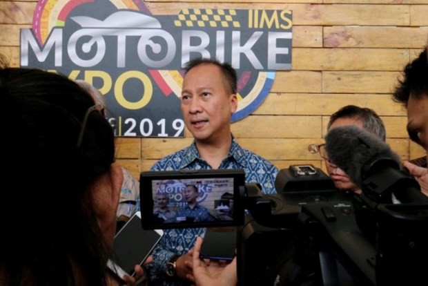 Industry Minister Agus Gumiwang Kartasasmita told the press after opening Indonesia International Motor Show (IIMS) Motobike Expo 2019 in Jakarta on November 29, 2019. (Source: ANTARA)