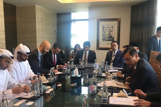 Indonesian Coordinating Minister of Maritime Affairs and Investment Luhut Binsar Pandjaitan attends a meeting with his counterpart in the United Arab Emirates (Source: Antara)