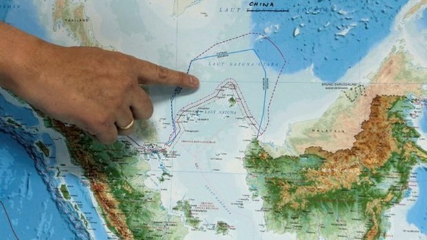 A map showing the northern waters of the Natuna Islands (Photo: Reuters)