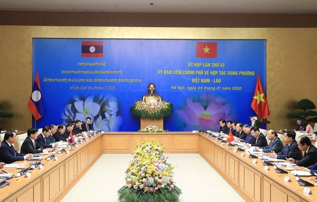 At the 42nd meeting of the Vietnam-Laos Intergovenrmental Committee (Photo: VNA)