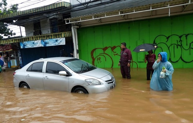 Flooding in Jakarta after heavy rain (Photo: AFP)