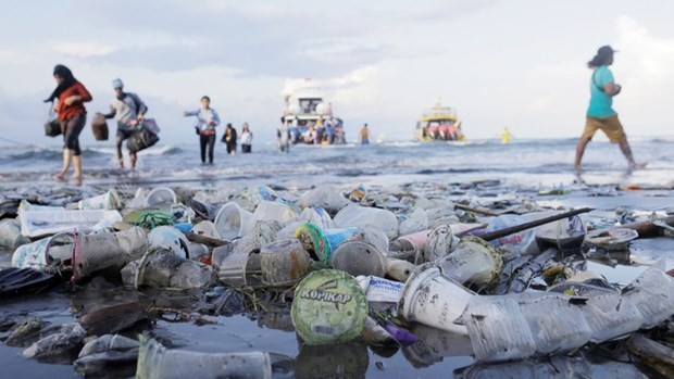 Plastic waste at Sanur beach in Bali, Indonesia. (Photo:Reuters)