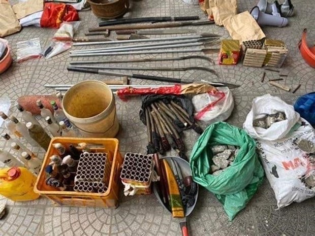 Weapons seized in the incident (Photo: VNA)