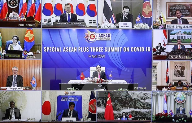 Prime Minister Nguyen Xuan Phuc chairs Special ASEAN Plus Three Summit on COVID-19. (Photo: VNA)