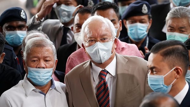 Malaysia's former Prime Minister Najib Razak arrives at the court on July 28 morning. A judge found him guilty on all seven counts. (Photo: Al Jazeera)