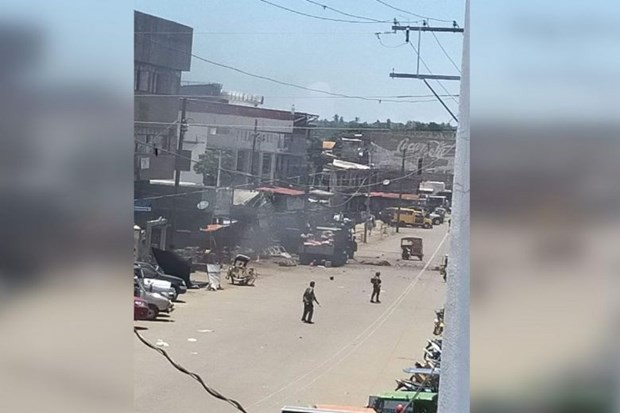 Two explosions rocked Jolo town in the southern Philippine province of Sulu on August 24, killing at least nine people. (Photo: ABS-CBN News)