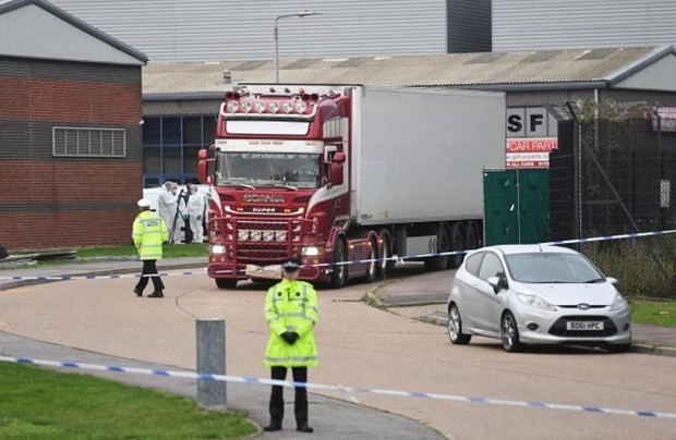 The lorry in which bodies of 39 Vietnamese people were found in October 2019 (Photo: braintreeandwithamtimes.co.uk)