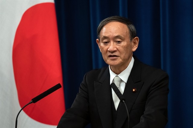 Prime Minister of Japan Yoshihide Suga during a press briefing on September 16 in Tokyo.  (Photo: AFP/VNA)