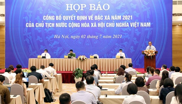 At the press conference (Photo: VNA)