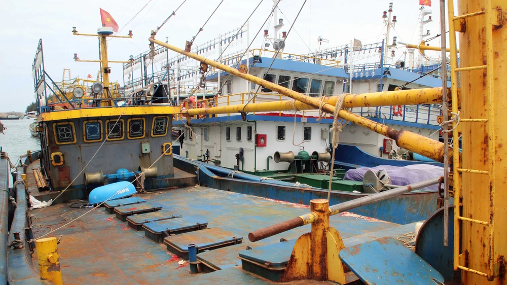 Vỏ thép của một số tàu 67 Bình Định bị rỉ sét vì thép kém chất lượng