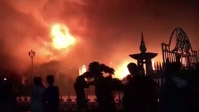 Nhà thờ Trung Lao ở Nam Định bị thiêu rụi trong đêm 