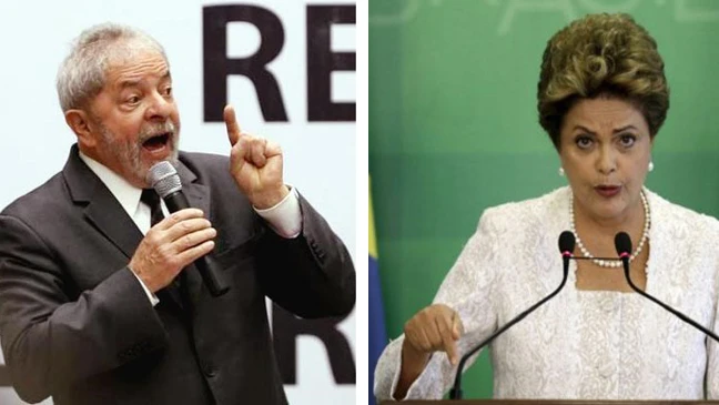 2 cựu Tổng thống Luiz Inacio Lula da Silva và Dilma Rousseff (từ trái qua)