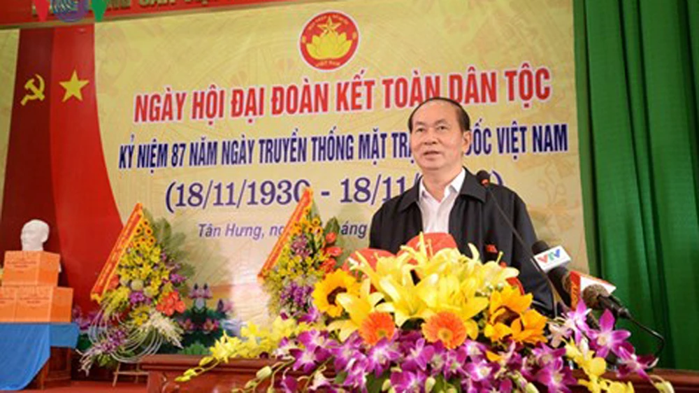 Chủ tịch nước Trần Đại Quang phát biểu tại lễ kỷ niệm