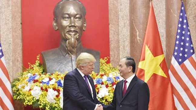 Chủ tịch nước Trần Đại Quang và Tổng thống Donald Trump