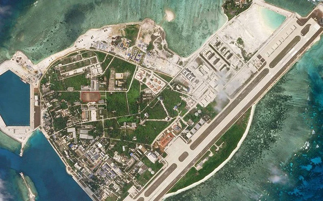 Đảo Phú Lâm, thuộc quần đảo Hoàng Sa của Việt Nam do Trung Quốc chiếm đóng trái phép. Ảnh: REUTERS