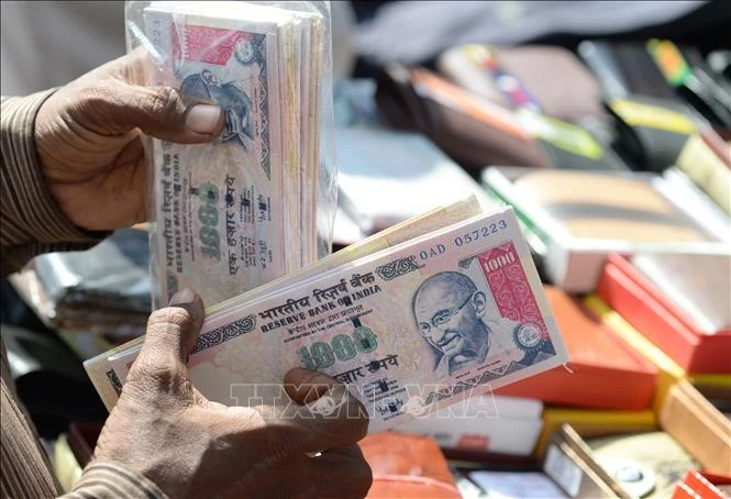 Đồng rupee của Ấn Độ. Ảnh: AFP/TTXVN