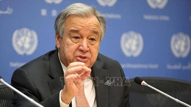Tổng thư ký Liên hợp quốc Antonio Guterres phát biểu tại trụ sở LHQ ở New York, Mỹ. Ảnh: IRNA/TTXVN