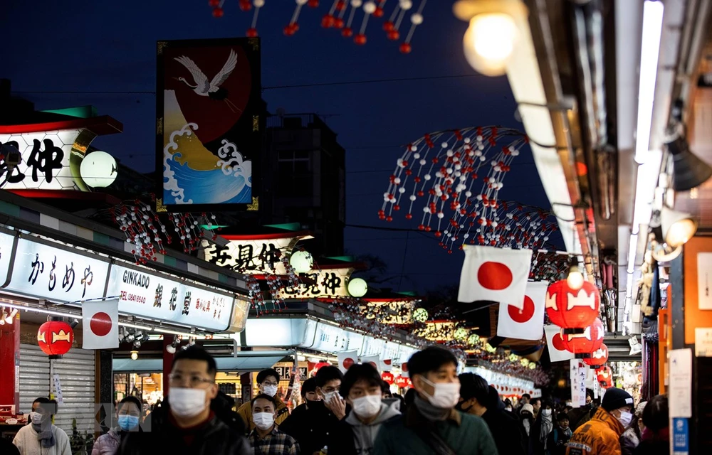 Cả năm 2021, Nhật Bản đạt tốc độ tăng trưởng kinh tế 1,7%. Ảnh: AFP/TTXVN