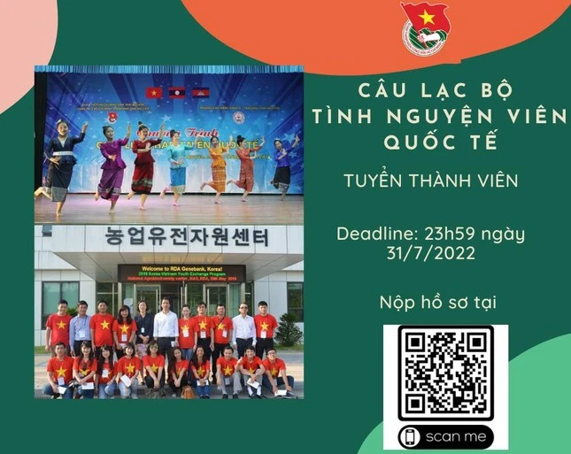 Trung ương Đoàn TNCS Hồ Chí Minh tuyển tình nguyện viên quốc tế