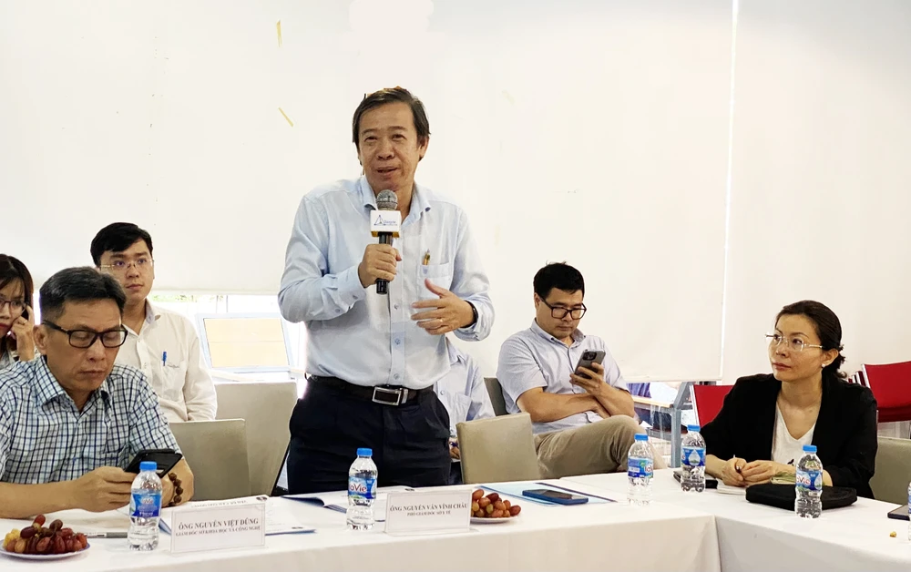 Phó Giám đốc Sở Y tế TPHCM Nguyễn Văn Vĩnh Châu nhận định hoạt động KHCN của ngành y tế rất quan trọng