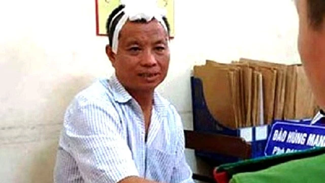 Bị can Nguyễn Văn Tiến bị bắt giữ sau khi gây ra vụ thảm án làm 7 người thương vong