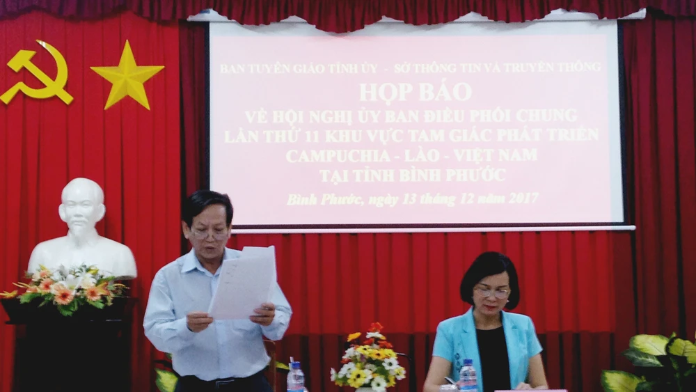Ban Tuyên giáo Tỉnh ủy Bình Phước phối hợp với Sở TT-TT chủ trì họp báo