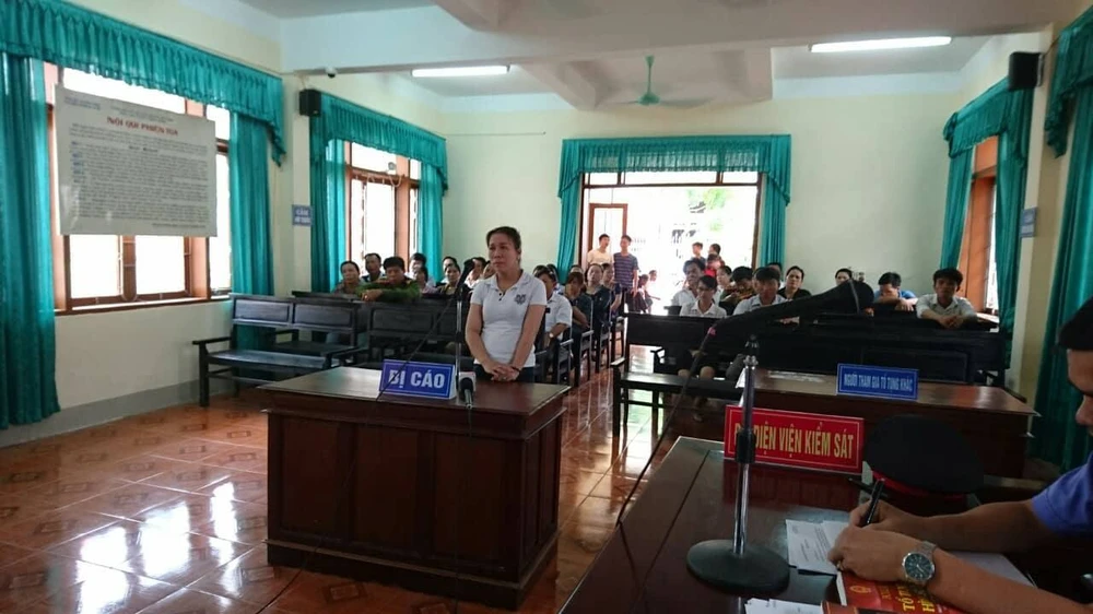 Bị cáo Nguyễn Thị Loan tại phiên tòa