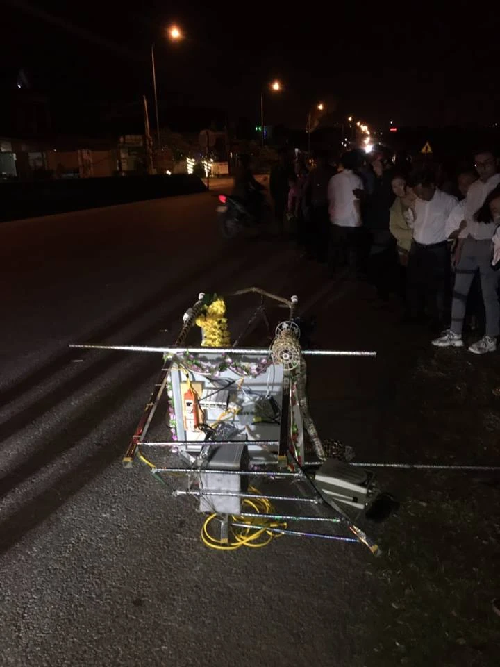 Hiện trường xảy ra vụ tai nạn trong tối mùng 2 tết ở địa bàn phường Kỳ Phương, thị xã Kỳ Anh, tỉnh Hà Tĩnh
