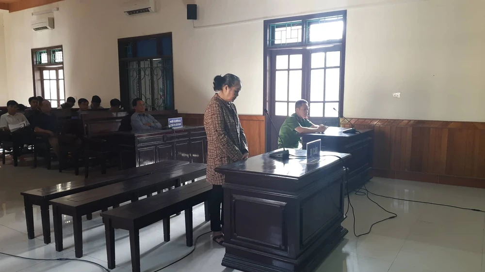 Bị cáo Mai Thùy Linh tại phiên tòa