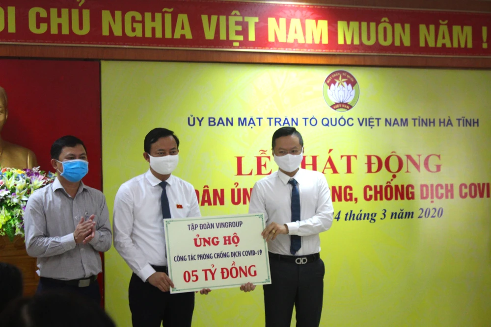 Doanh nghiệp tham gia ủng hộ công tác phòng, chống dịch Covid-19 tại Hà Tĩnh