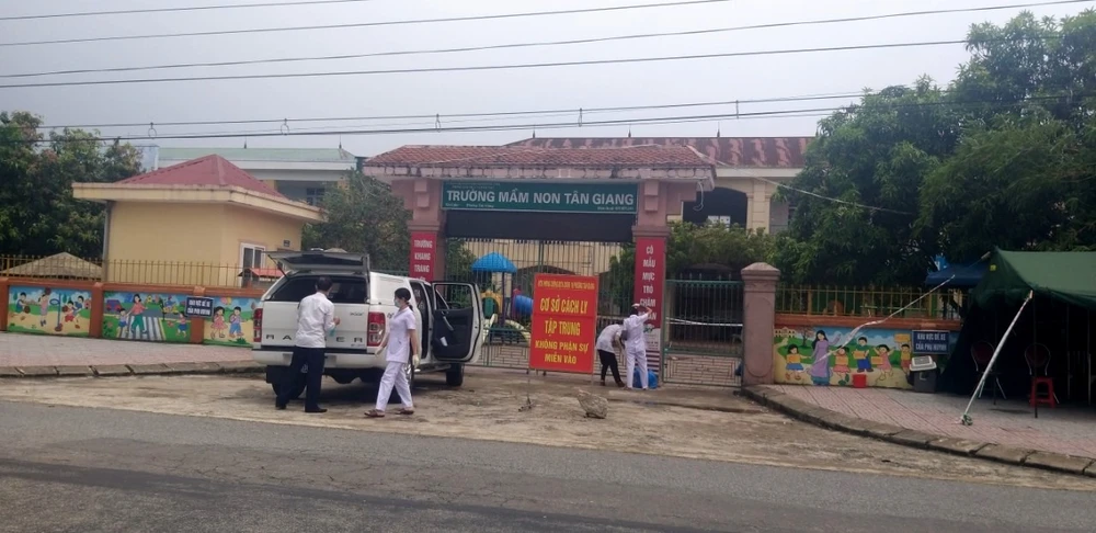 Cơ sở cách ly tập trung Trường Mầm non Tân Giang, TP Hà Tĩnh