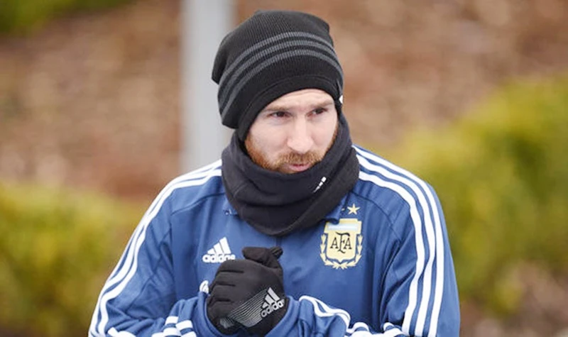 Messi đã không thể tập luyện của tuyển Argentina. Ảnh: Getty Images