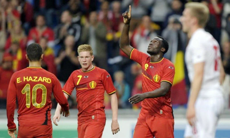 “Tam tấu” nguy hiểm Eden Hazard, Kevin De Bruyne và Romelu Lukaku (phải) của “Quỷ đỏ” Bỉ. Ảnh: Getty Images 