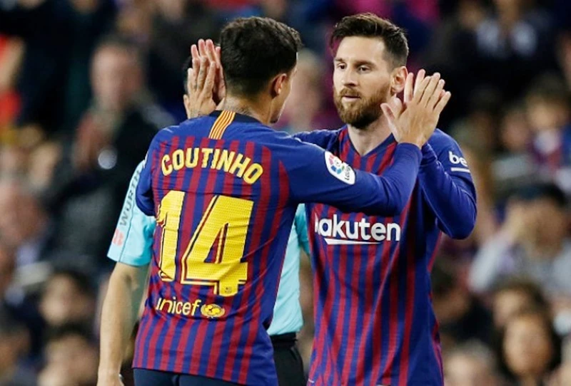 Philippe CoutinhoCoutinho chơi cực tốt với Messi trong thời gian gần đây. Ảnh: Getty Images