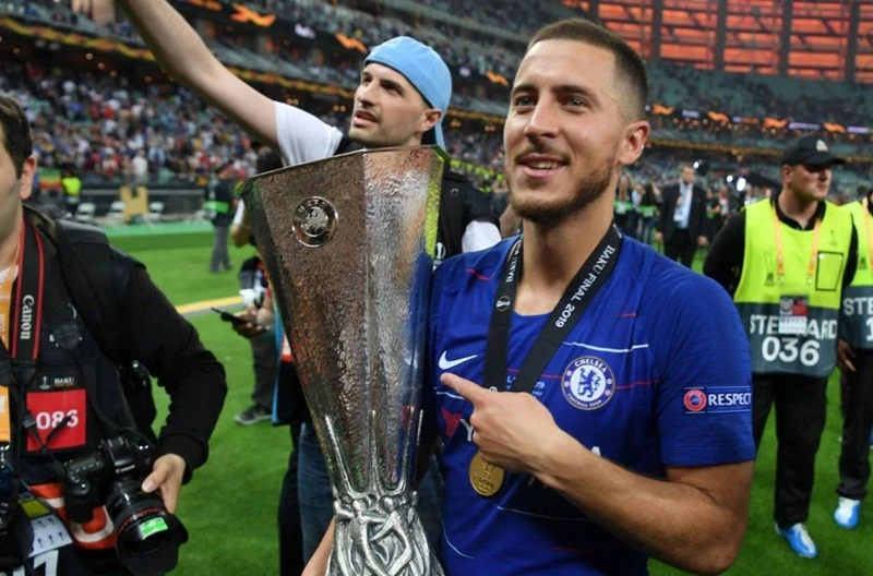 Eden Hazard đã sẵn sàng chia tay Chelsea sau danh hiệu Europa League thứ 2. Ảnh: Getty Images