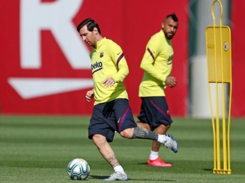 Lionel Messi tập luyện bình thường từ đầu tuần.