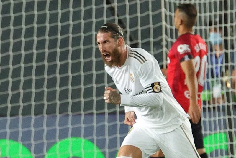 Sergio Ramos tiếp tục truyền cảm hứng cho cuộc đua vô địch của Real. Ảnh: Getty Images