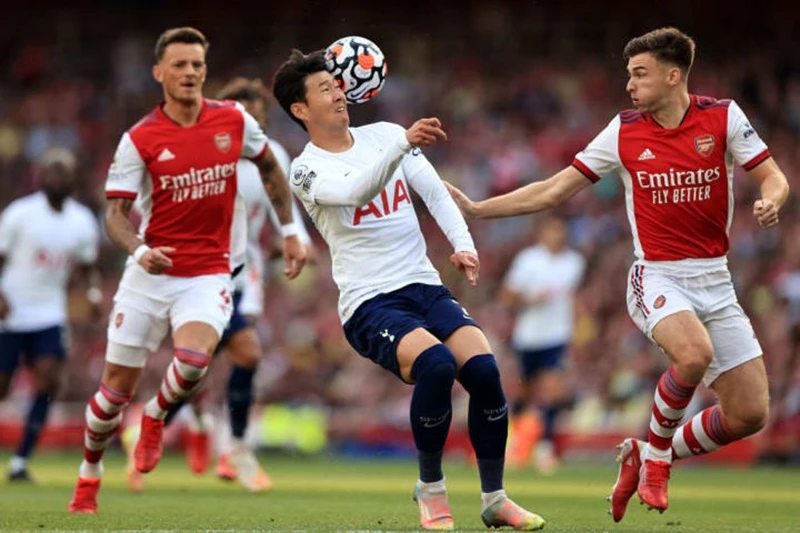 Tottenham chưa thể phục thù Arsenal sau thất bại ở lượt đi. Ảnh: Getty Images