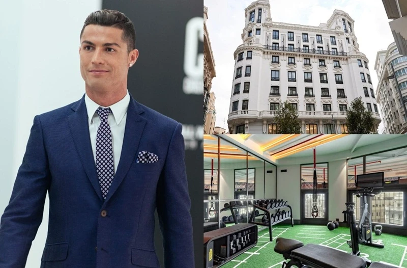 Cristiano Ronaldo và dự án khai trương năm ngoái tại Madrid (Tây Ban Nha).
